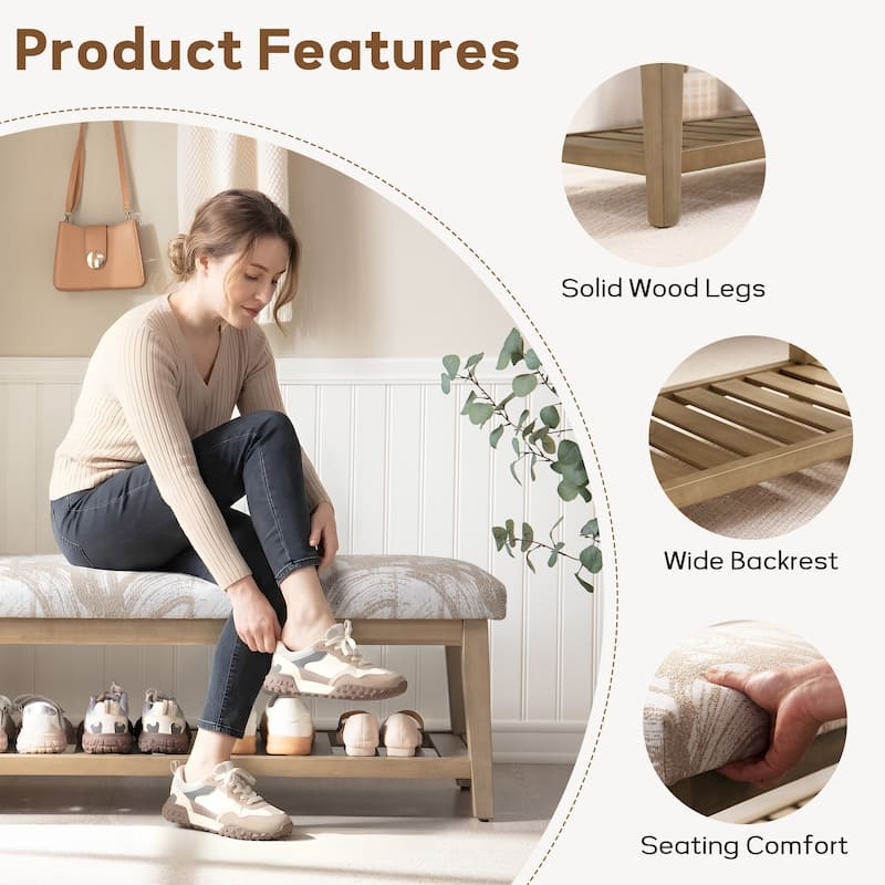 Entryway Shoe Bench Storage Bench Upholstered Bench