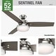 preview thumbnail 20 of 27, Hunter 52" Sentinel Ceiling Fan with LED Light Kit and Handheld Remote