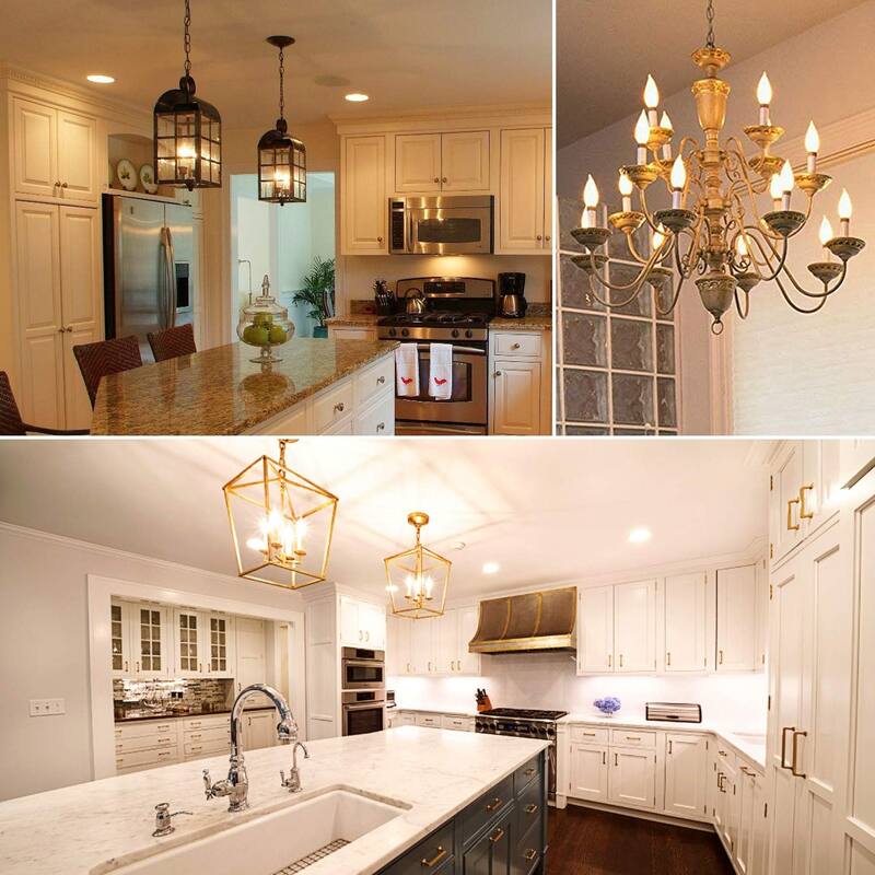Luxrite 4W Frosted Candelabra LED Bulbs Dimmable, 2700K Warm White, 360 Lumens, 40W Equivalent, E12 Base (6 Pack)