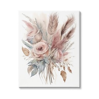 Stupell Soft Pink Rose Bundle Canvas Wall Art Design by LSR Design ...