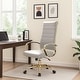 preview thumbnail 1 of 99, Benmar Ribbed Leather Executive High Back Office Chair with Gold Frame, Swivel, Tilt, Lumbar Support