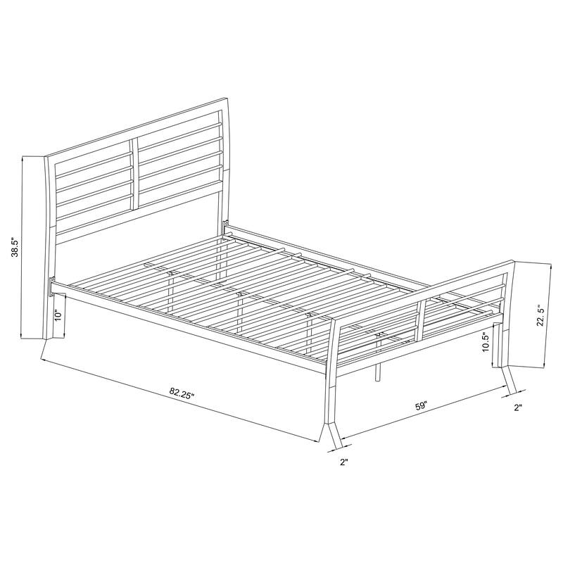 Cooper Contemporary Metal Open Frame Bed Silver