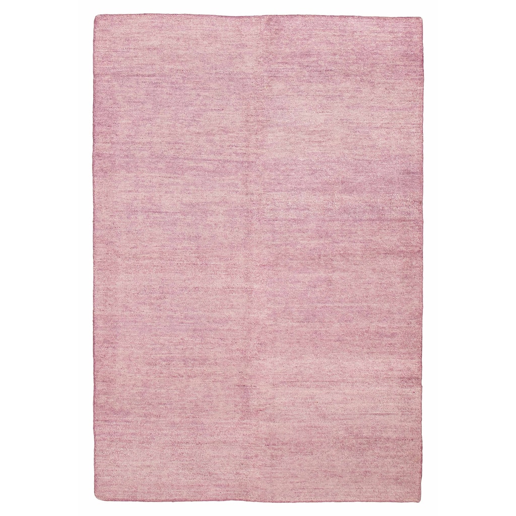ECARPETGALLERY Hand-knotted Loreto Violet Silk Rug - 5'10 x 8'8