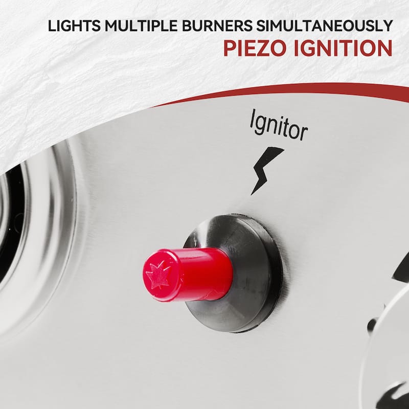 Royal Gourmet 3-Burner Tabletop Gas Griddle with Top Hard Lid