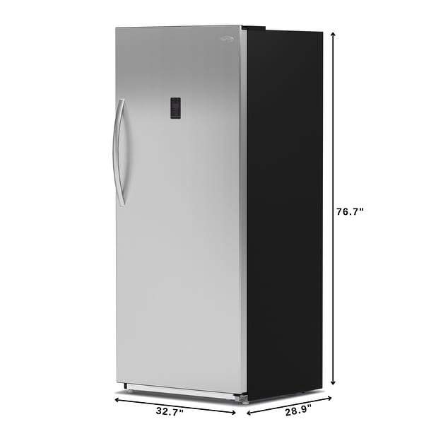 Upright Convertible Refrigerator Freezer 21 cu. ft. Silver