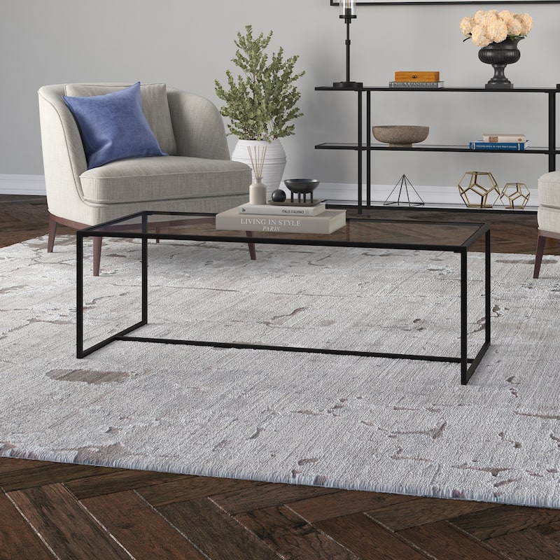 Pico 47.25" Wide Rectangular Coffee Table - Blackened Bronze