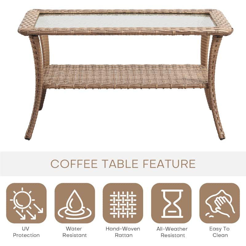 Patio Coffee Table Rattan Side Table