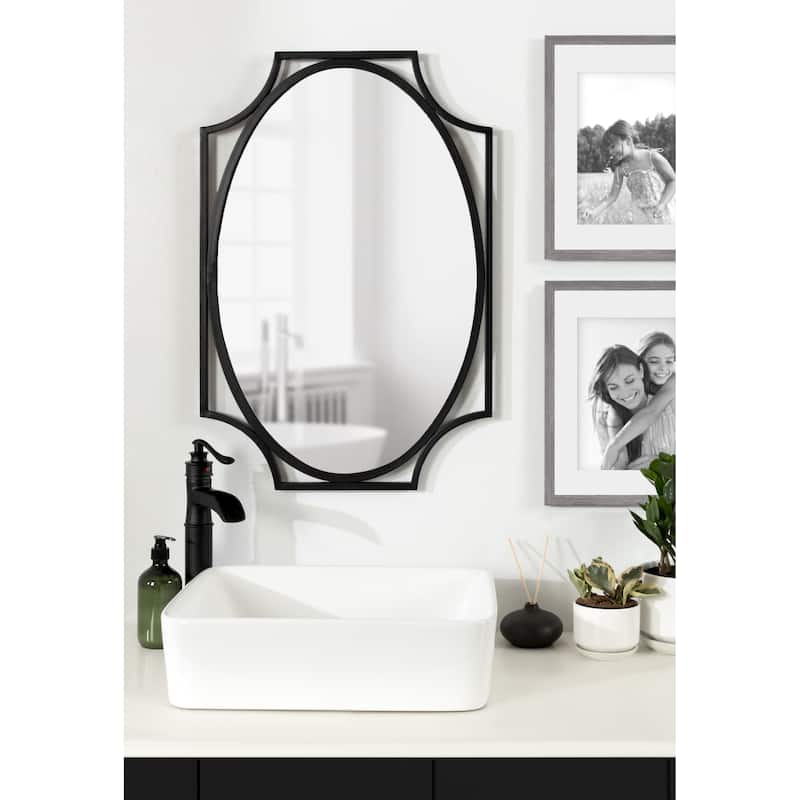 Kate and Laurel Rateau Scalloped Wall Mirror