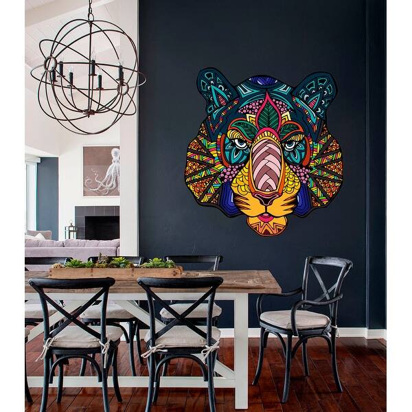 slide 2 of 6, Boho Tiger Wall Decal, Boho Tiger Wall sticker, Boho Tiger wall decor