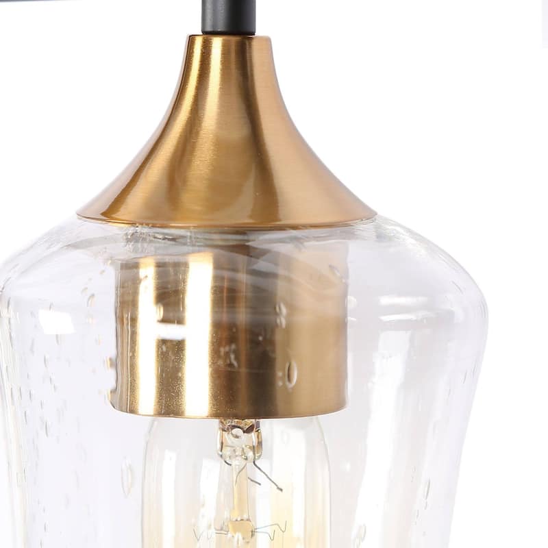Modern Black Gold 4-Light Bathroom Vanity Lights Wall Sconce for Powder Room - 28" L x 7" W x 7.5" H
