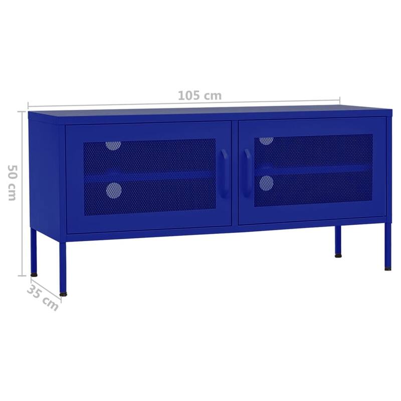 vidaXL TV Stand TV Unit Sideboard Home TV Console Media Unit Cupboard Steel - 41.3" x 13.8" x 19.7"