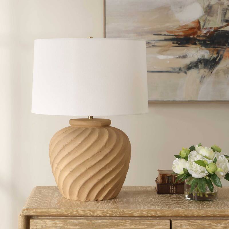 Uttermost Farai Terracotta Table Lamp - 17.00" W x 23.00" H x 17.00" D
