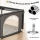 preview thumbnail 5 of 5, Infant 79"x79" 4-Panel Baby Playpen Spacious & Secure Foldable Playard Grey