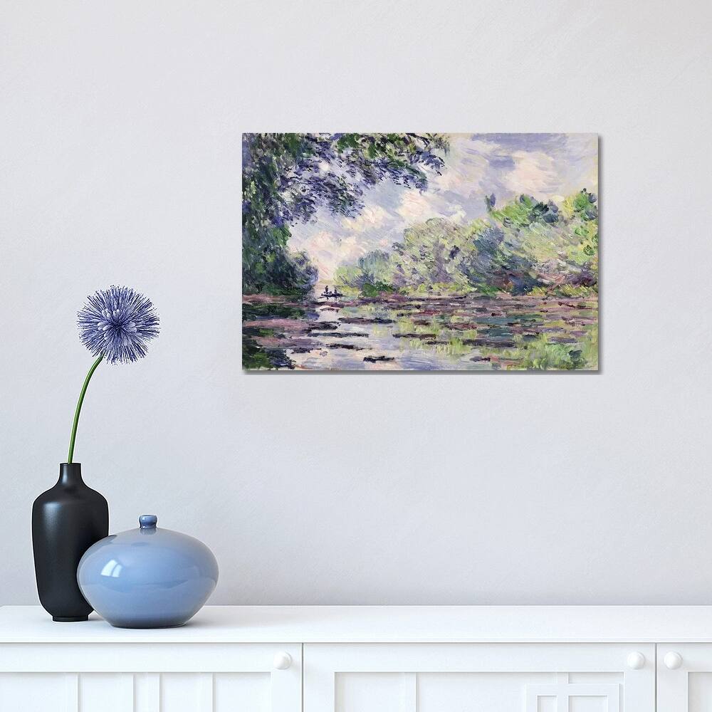iCanvas "The Seine at Giverny, 1885 " by Claude Monet Canvas Print