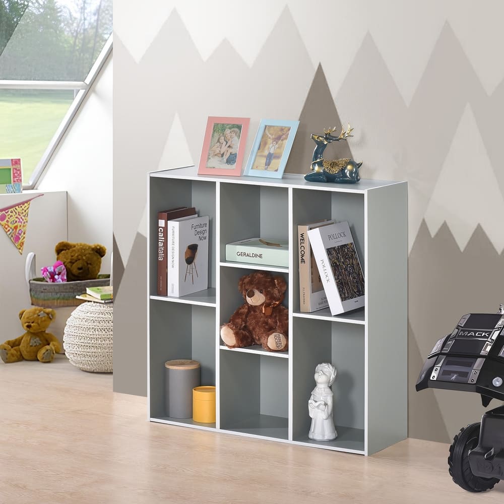 Haven Contemporary 7-Shelf Laminated Particle Board Bookcase