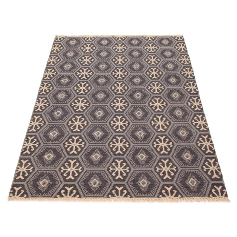 Ankara Grey Kilim 5'2" x 8'2" - 5'2 x 8'2
