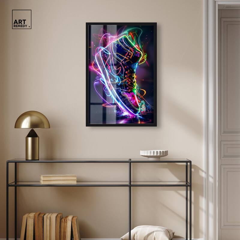 Bright Lights Sneaker Shadowbox by Art Remedy