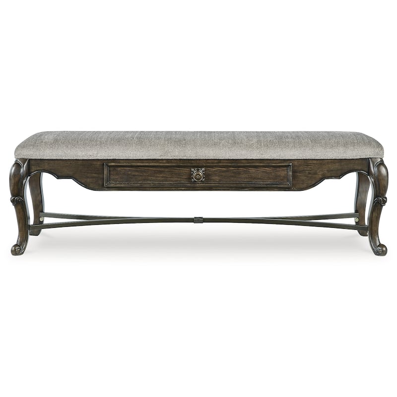 Signature Design by Ashley Maylee Dark Brown 63" Dining Bench - 63.25"W x 17.5"D x 20.25"H