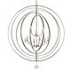 preview thumbnail 3 of 9, Luna 9 Light Antique Silver Chandelier - 48'' W x 58.5'' H