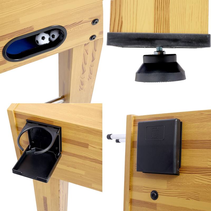 54"W Hurricane Foosball Table, Analog Scoring & Accessories