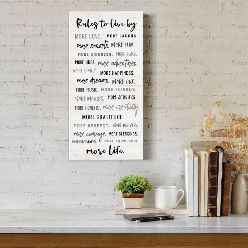 Rules to Live By- Premium Gallery Wrapped Canvas - Ready to Hang