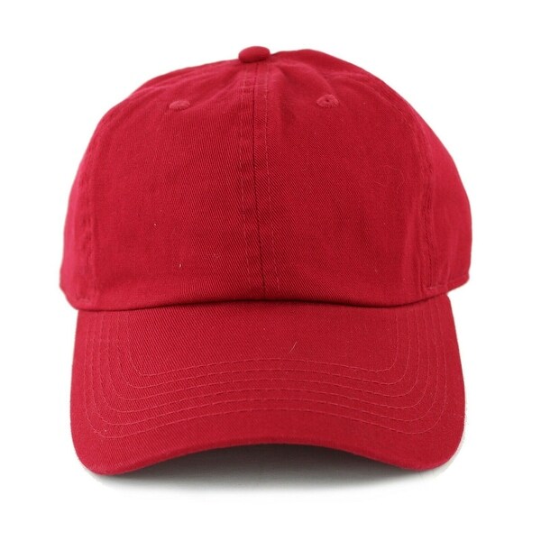 plain red baseball cap
