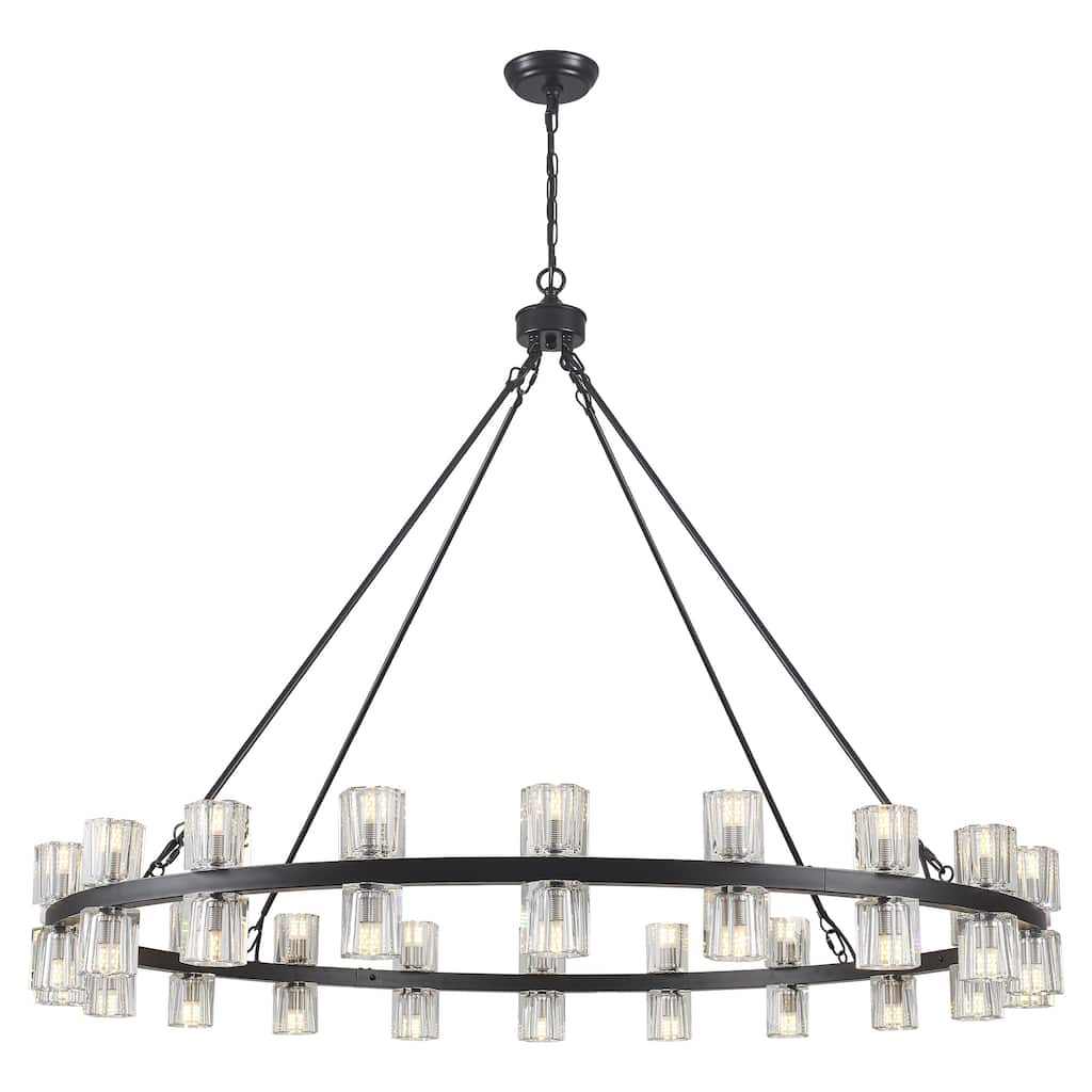 40-light fashionable metal frame wheel light with crystal lampshade bulbs not included