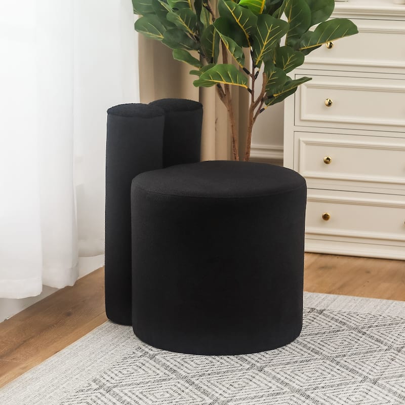 Adeco Morden Pouf Ottoman 23" Height Seat for Living Room Bedroom