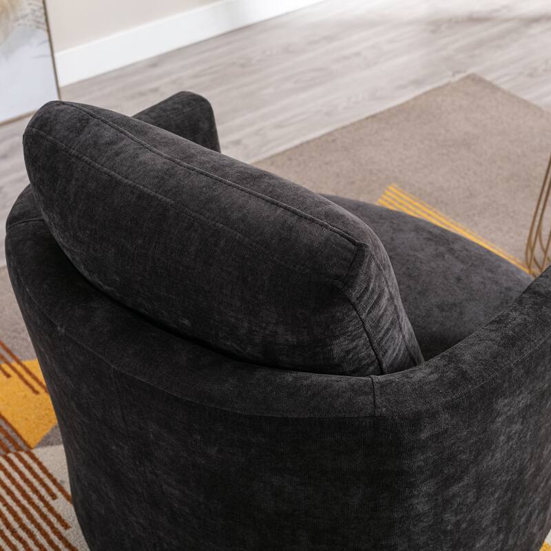 Modern Upholstered Swivel Barrel Chair(Set Of 2)