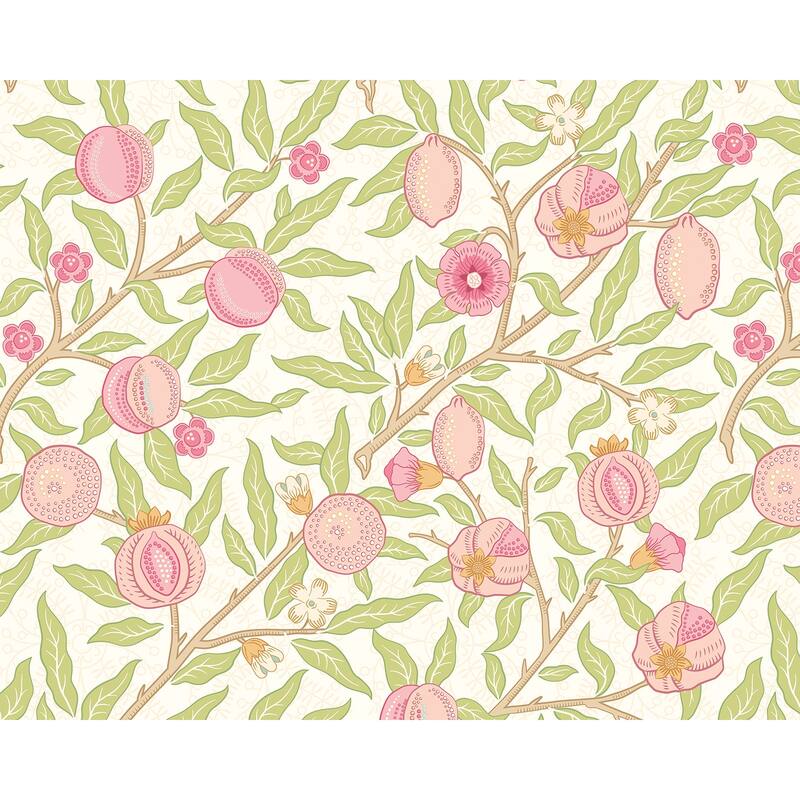 Brewster Origin Murals Fruit and Foliage Pink Wall Mural - N/A