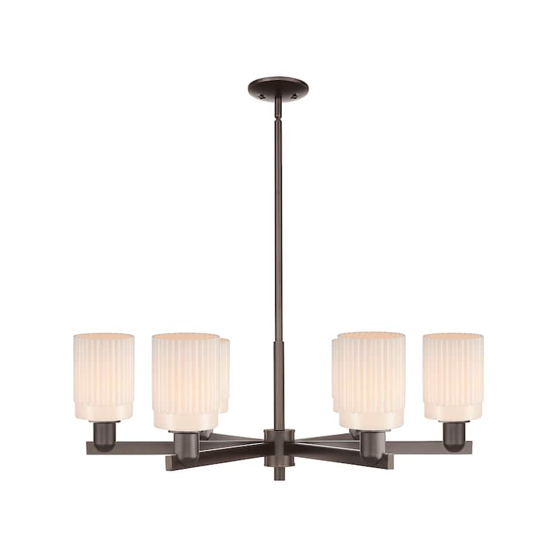 Innovations Lighting Endless Possibilities Arcadia - Hadley - 6 Light 34" Stem Hung Chandelier - Oil Rubbed Bronze