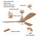preview thumbnail 2 of 15, 47In Modern 3-Blade 6-Speed Propeller Ceiling Fan Light with Remote