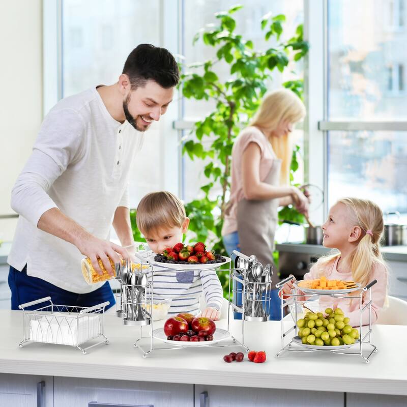 Sorbus 3 Tier Utensil Caddy - Multi-Purpose Steel Mesh Caddy