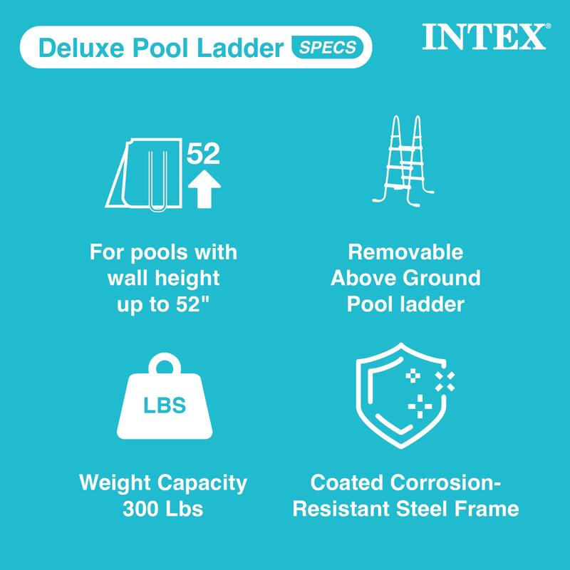 Intex - 52 Inch Pool Ladder with Removable Steps - 30.69