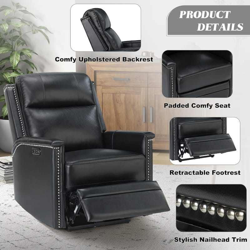 Salvador Transitional Electric Recliner set of 2 with Special Arms by HULALA HOME