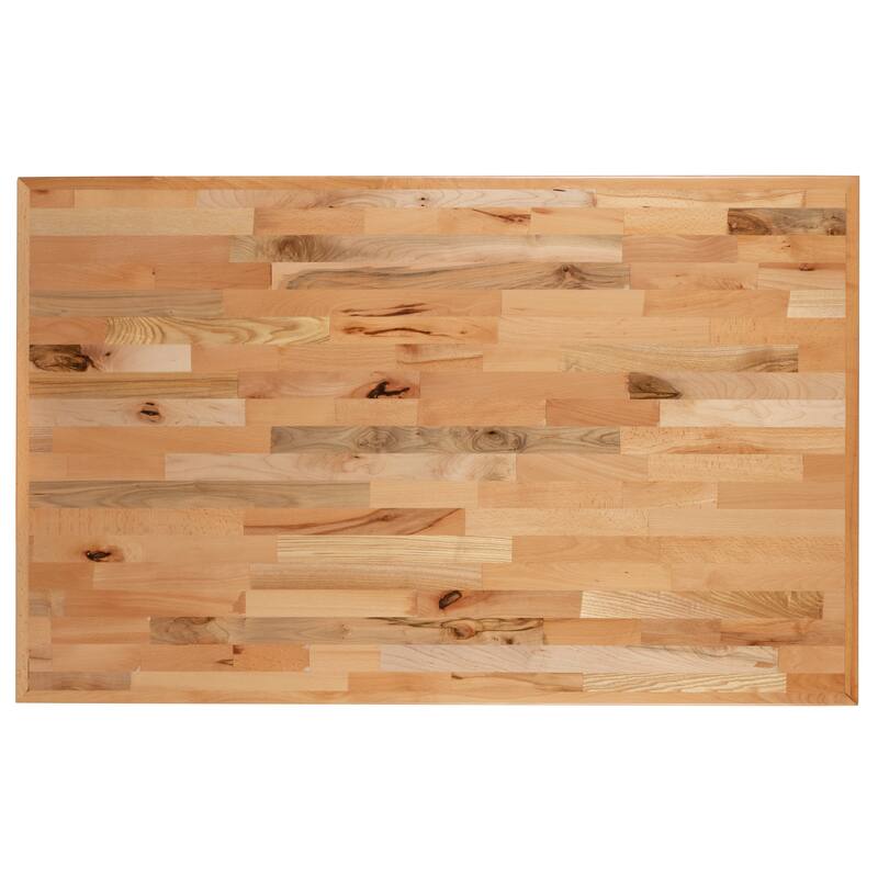 Rectangle Butcher Block Style Table Top - Restaurant Table Top - 30"W x 48"D x 2"H - 30"W x 48"D x 2"H
