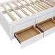 preview thumbnail 12 of 11, Full Solid Pine Captain Bookcase Bed with Trundle Bed and 3 Spacious Under Bed Drawers in Casual, White+Walnut