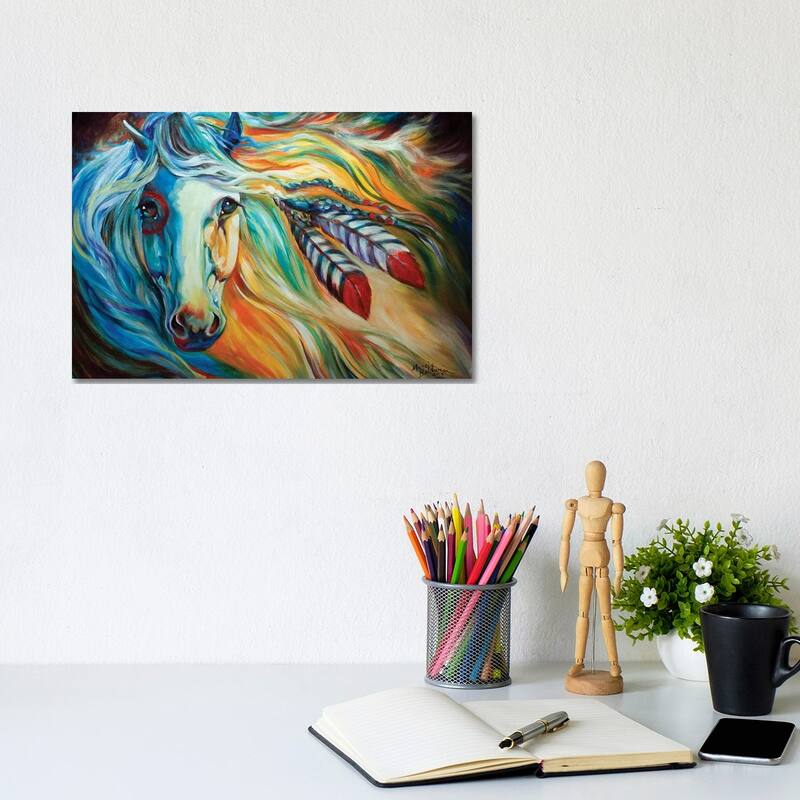 iCanvas "Breaking Dawn Indian War Horse" by Marcia Baldwin Canvas Print - 8x12x0.75