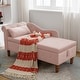preview thumbnail 11 of 58, Velvet Lounge Chair with Storage & Pillow,Modern Upholstered benches for Living Room Bedroom Office