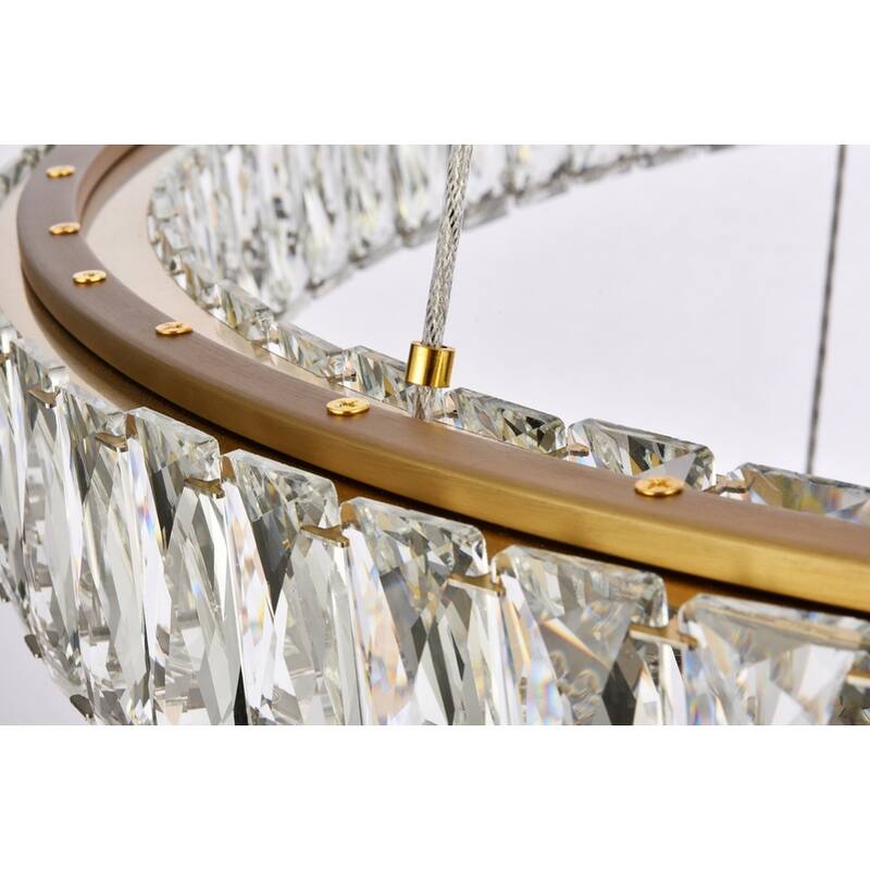 Indigo Home 41 inch LED triple ring chandelier