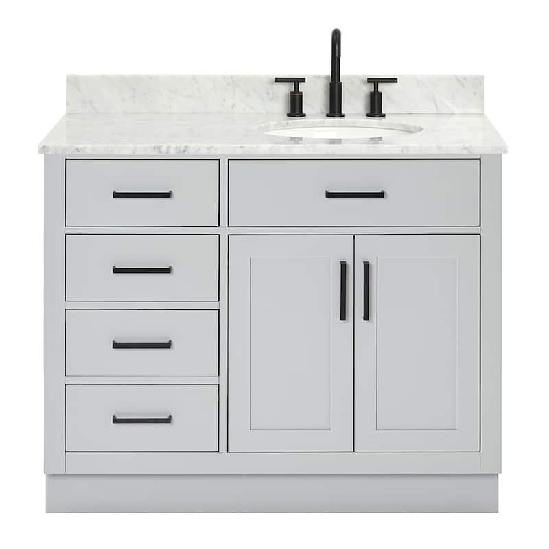 Ariel T043SRCW2OVO Hepburn 43" Free Standing Single Basin Vanity Set - Grey