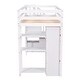 preview thumbnail 7 of 43, Twin Loft Bed with Desk, Shelves and 4 Drawers, Space-Saving Loft Bed with Stairs, Safety Rails, Guardrail and Pine Wood Frame