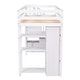 preview thumbnail 4 of 25, Twin Size Wooden Loft Bed with Storage Drawers, Desk, Storage Stairs, Shelves