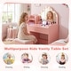 preview thumbnail 9 of 8, Gymax Kids Vanity Set Princess Pretend Play Makeup Desk w/ Cute