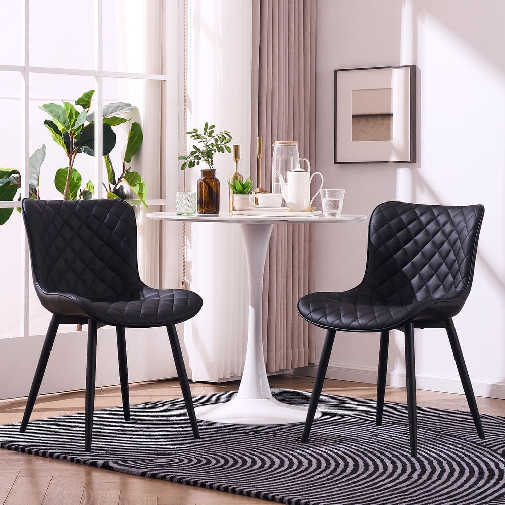 Dining Chairs Set of 2 Modern Leather Upholstered Dining Room Chair