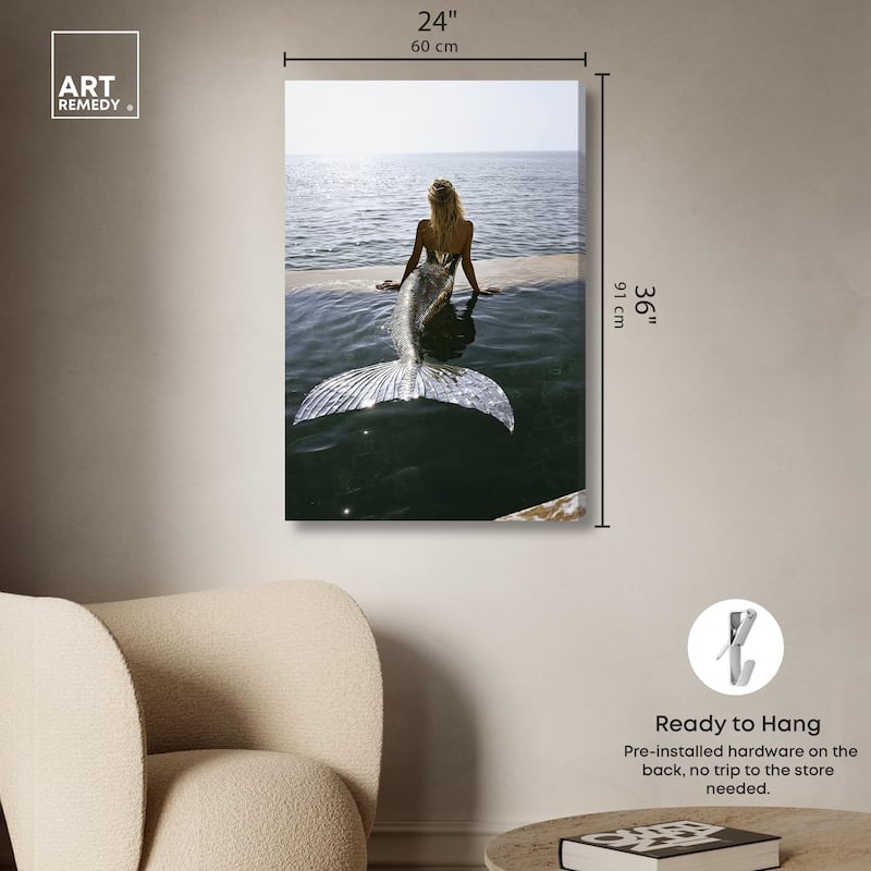 Mermaid Noon Canvas by Art Remedy, Gallery Wrapped