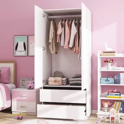 32" Modern White Closet System with Spacious Storage