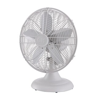 Good Housekeeping's All-Metal 3-Speed 12" Oscillating Office Desk Table Fan