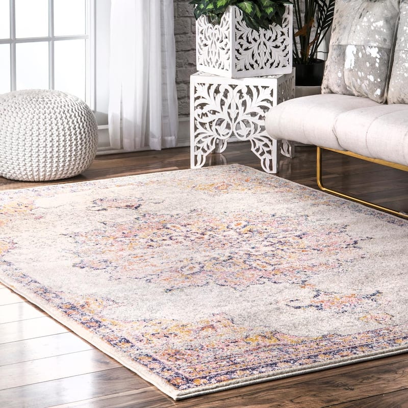 Nuloom Vintage Persian Medallion Faded Area Rug