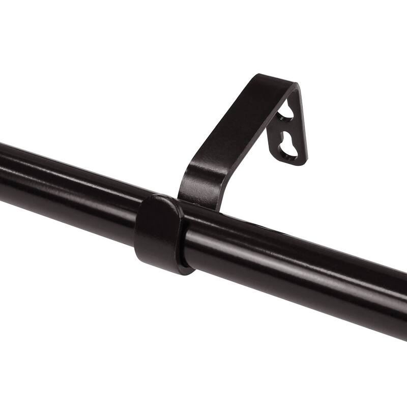 Lumi Home Furnishings Non-Adjustable Single Curtain Rod Brackets 3/4 in. (4-Piece)